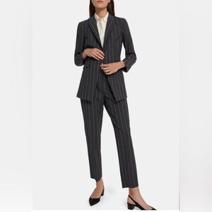 Theory Pinstripe Suit - Dark Gray (Etienne Blazer size 0, Pant size 2)